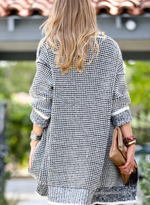 Plaid Pattern Open Front Cardigan