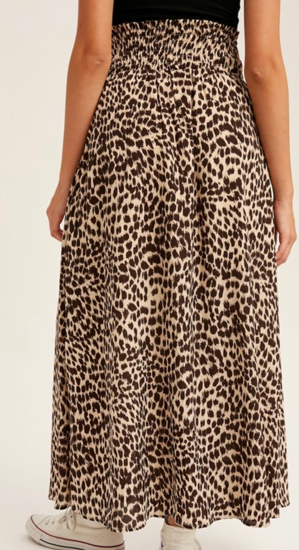 Safari Smocked Waisted Skirt