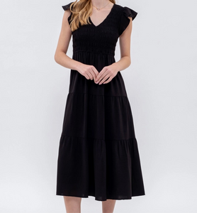 Flutter Sleeve Maxi Dress