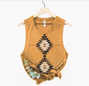 Aztec Mineral Wash Graphic Tank Tee
