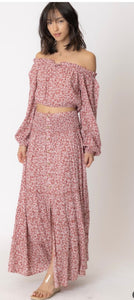 Rosie Flower Maxi Skirt