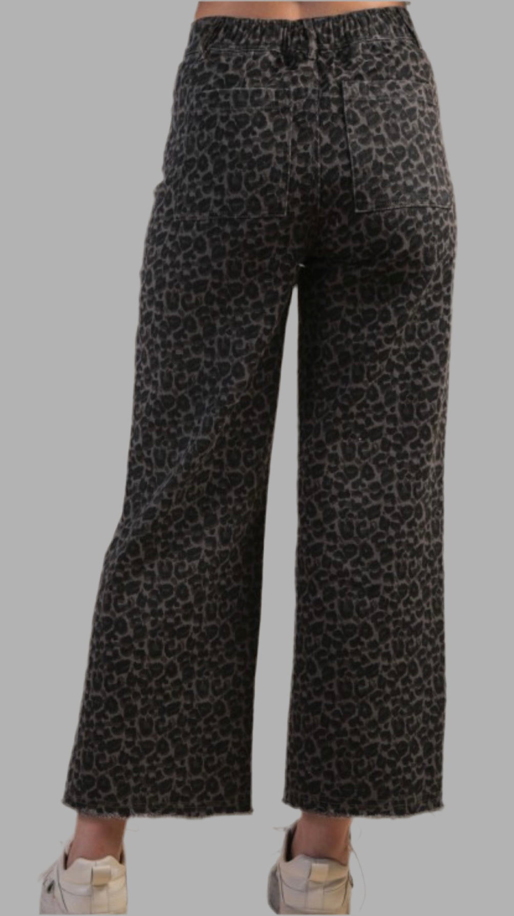 Leopard Print Straight Leg Pants
