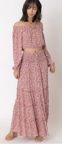 Rosie Flower Maxi Skirt
