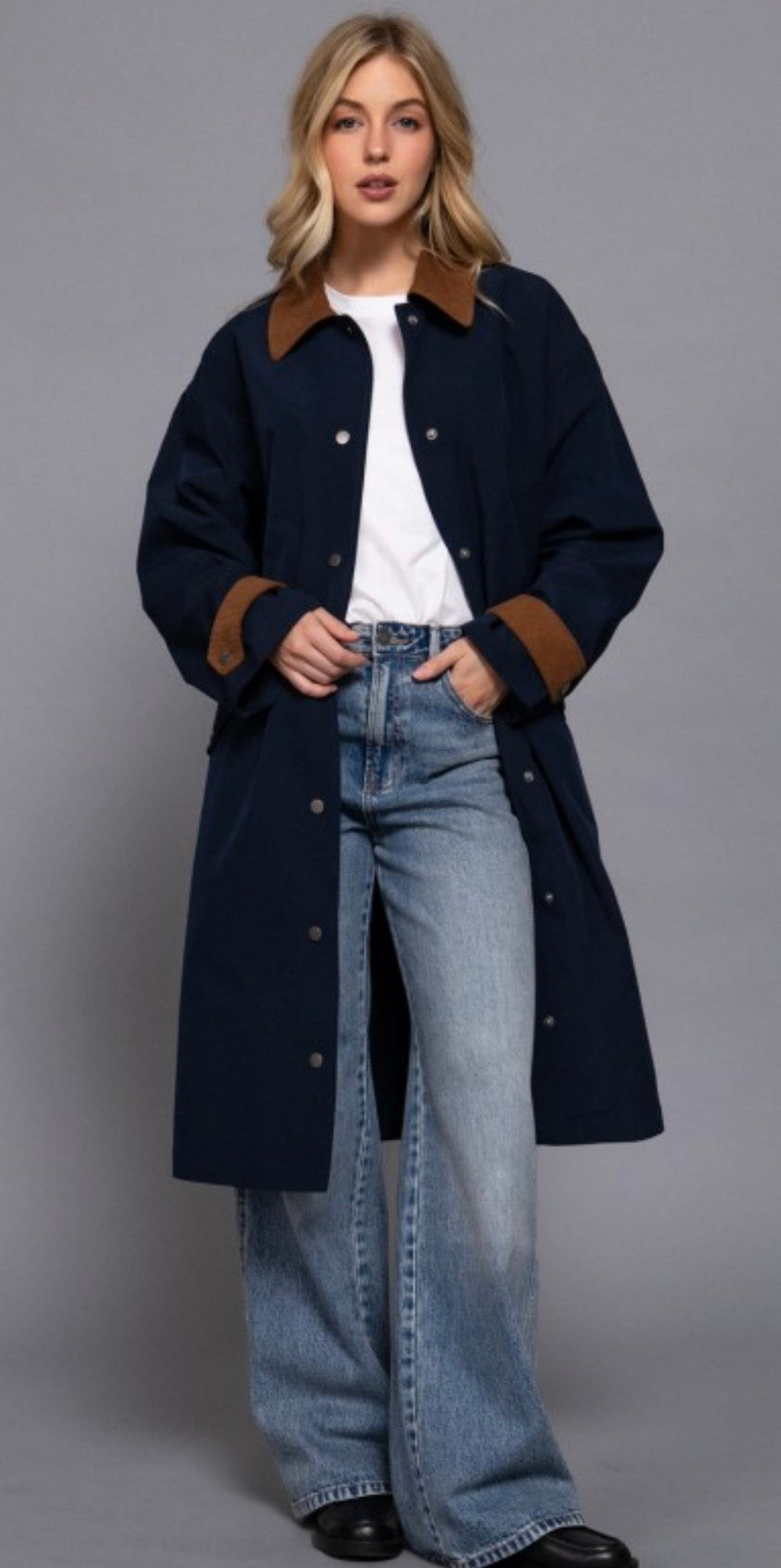London Trench Coat -Navy
