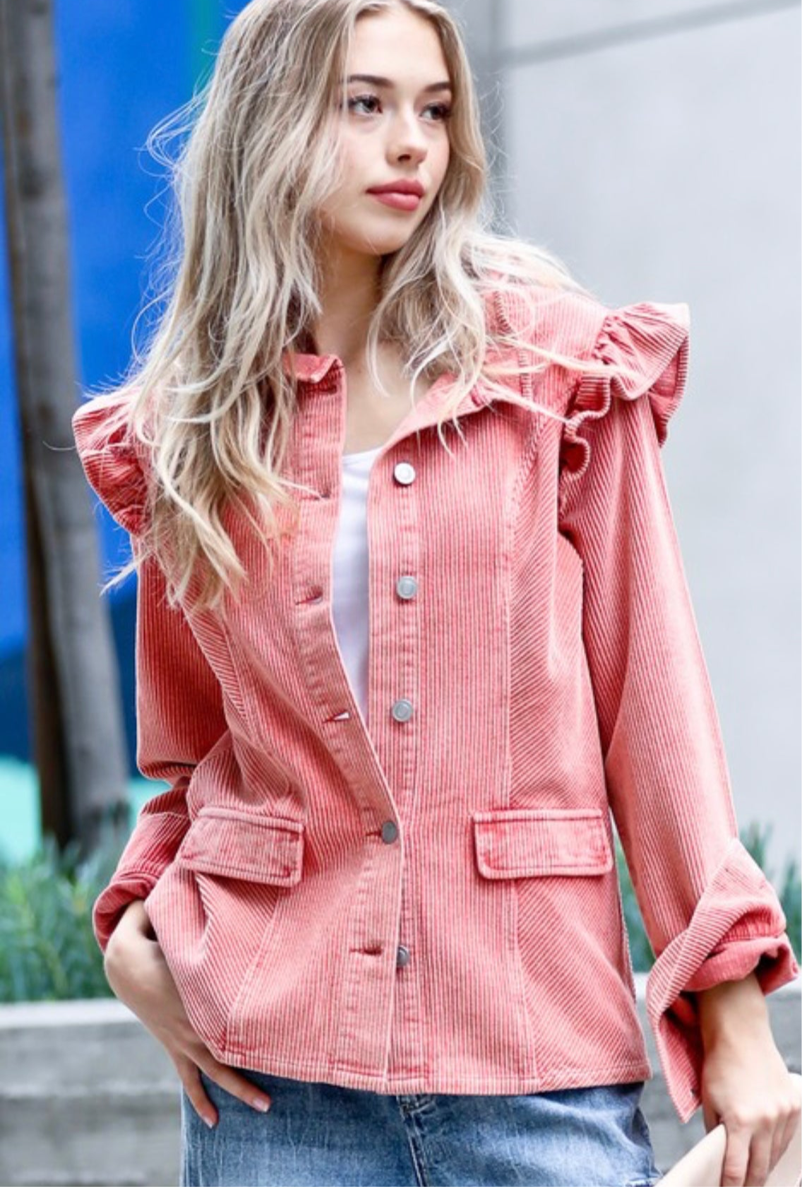 Vintage Ruffle Sleeve Jacket