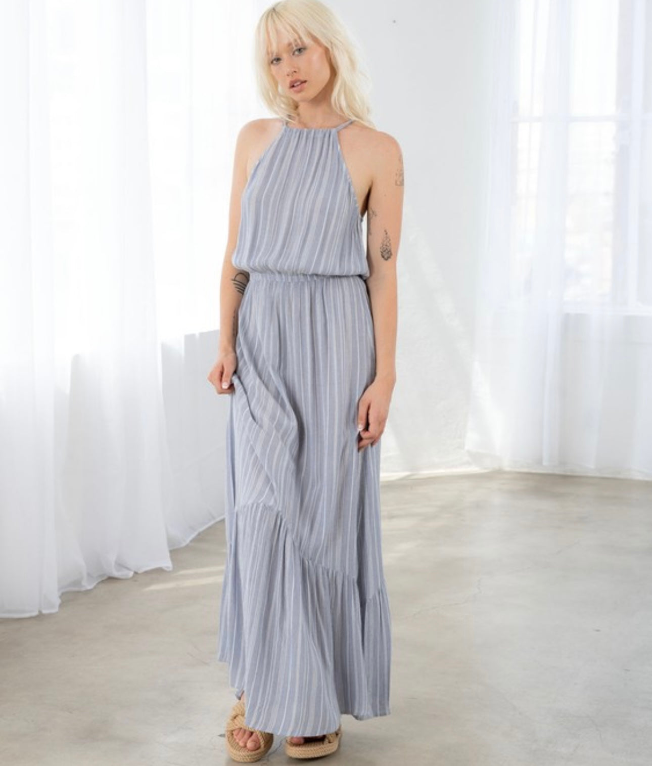 Layla Striped Maxi Dress