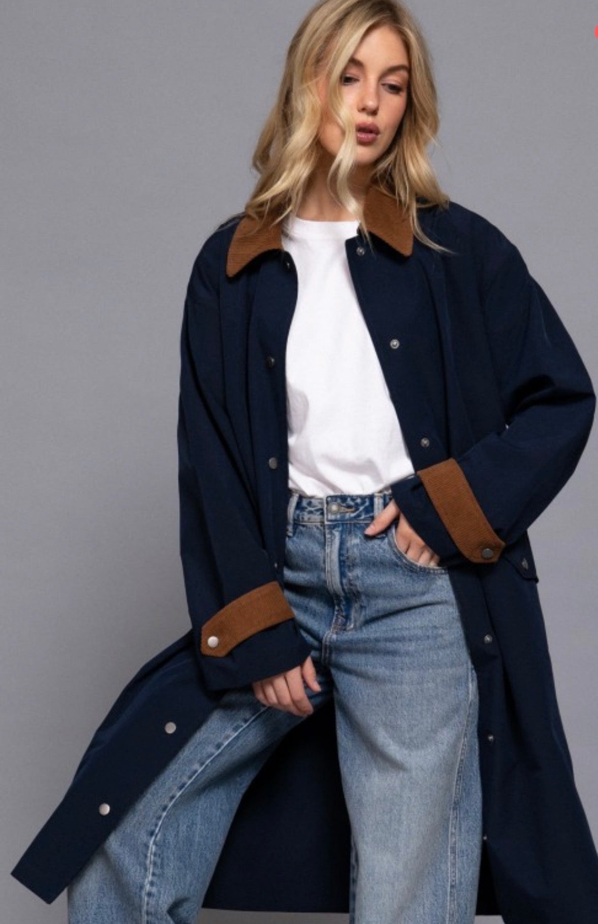 London Trench Coat -Navy