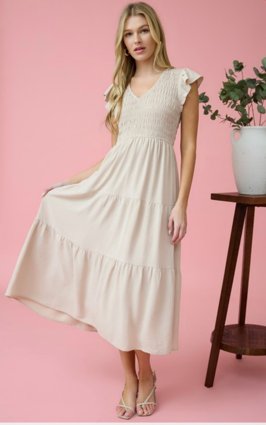 Sadi Summer Dress Kahki