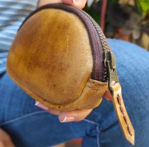 Zip Leather Coin Purse