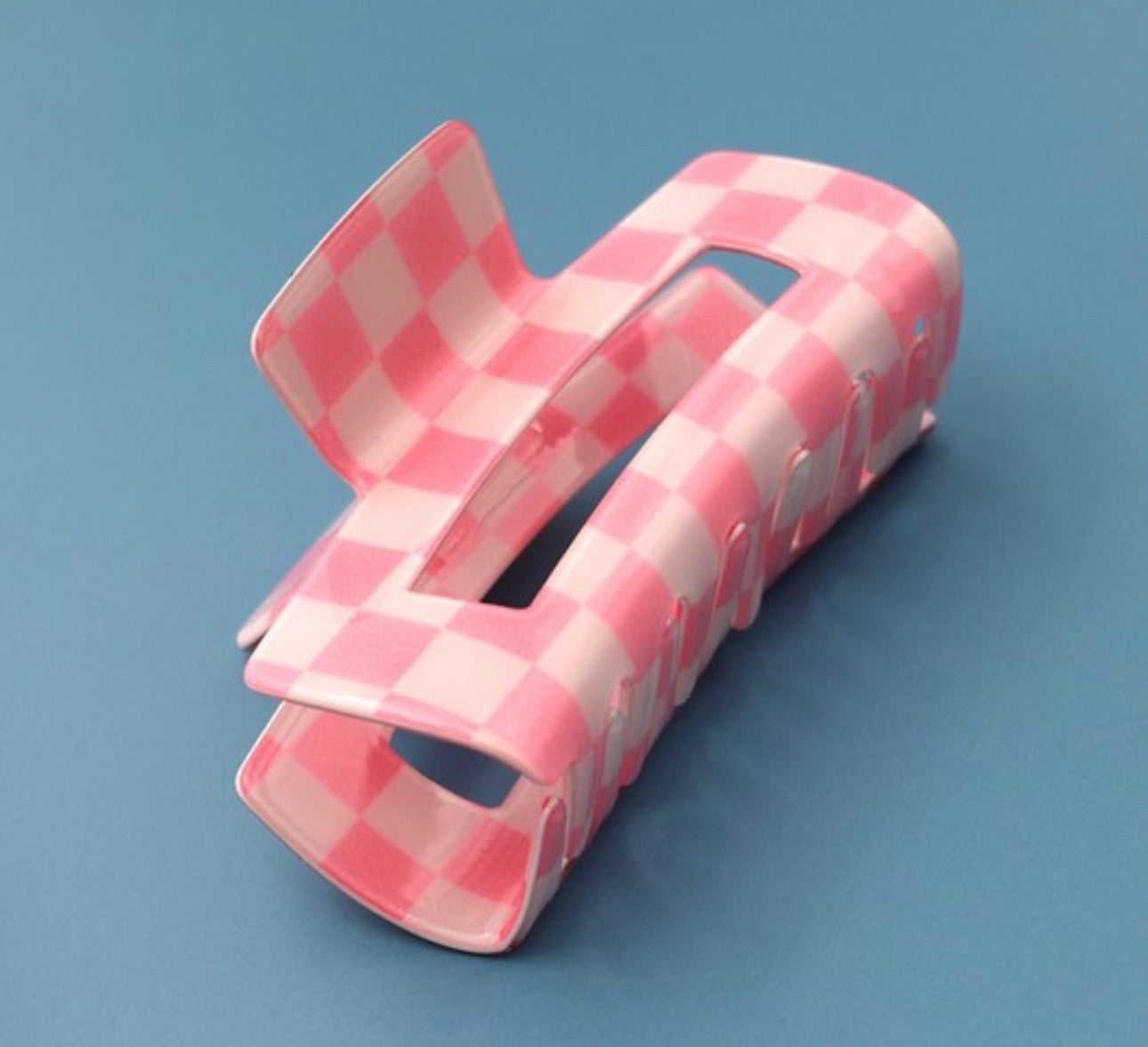 Checkered Jumbo Claw Clip