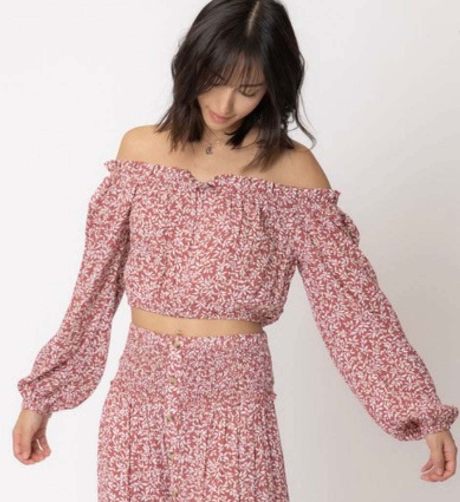 Rosie Off Shoulder Crop Top