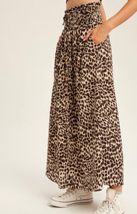 Safari Smocked Waisted Skirt