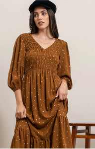 Brown Polka Dot dress