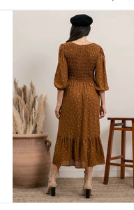 Brown Polka Dot dress